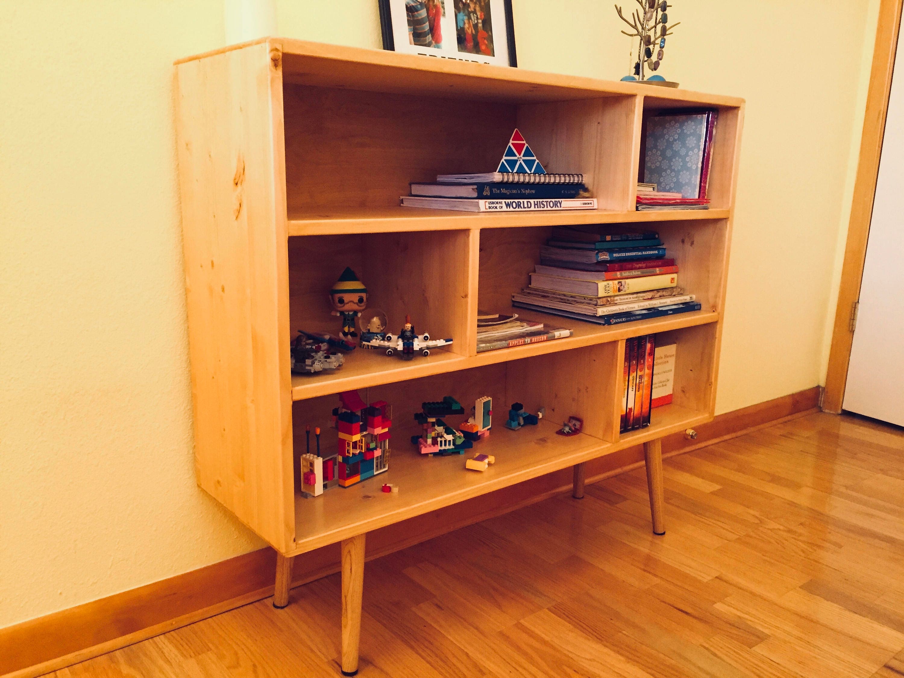 Mid Century Inspired Bookcase MADE TO ORDER 90 days