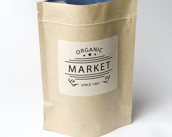 100 Medium 8oz Compostable Stand Up Pouch, Kraft HC0060