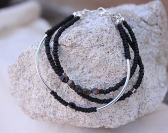 Black Seed Bead Bracelet