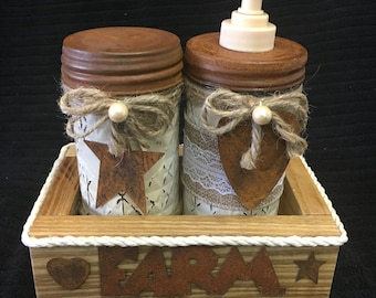 Chalk Painted Jelly Jars