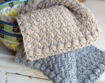 Crochet Dishcloth Pattern Washcloth Pattern Crochet Hand Towel Easy Dishcloth Facecloth Pattern DIY Stocking Stuffer - Creek Pebbles P114