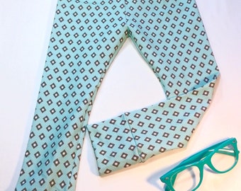 RTS 2/3T Diamonds on Mint jersey knit LEGGINGS
