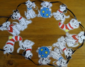 Disney 101 Dalmations style bunting. Dalmations movie.