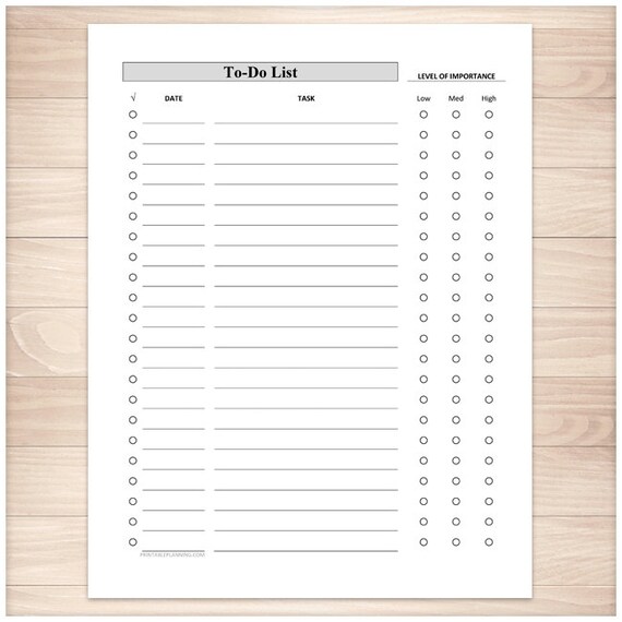 Printable To Do List Full Page Organizer Clean And Simple Printable To Do List Full Page Organizer Clean And Simple