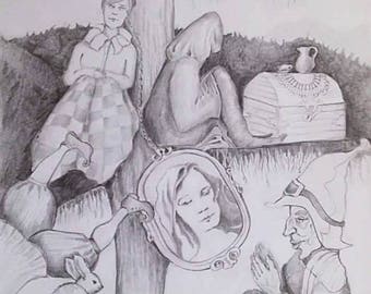 Original Pencil Drawing "Tricks"