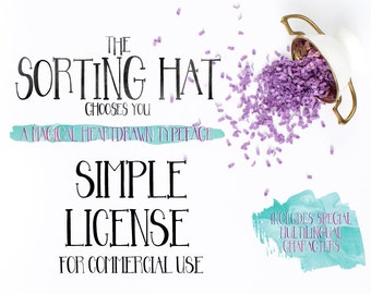 Sorting Hat Font (License Only - Font Sold Separate) - Simple Extended License for COMMERCIAL USE