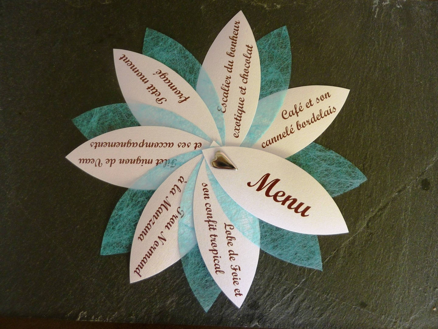 Lot de 50 Menus pour mariage baptème communion