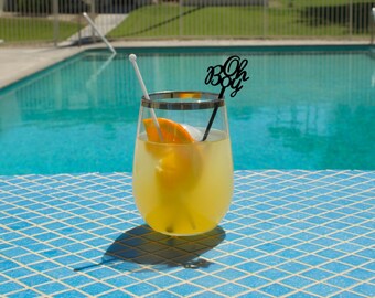 Oh Boy Drink Stirrers - Baby Shower - Set of 6 Laser Cut Acrylic Swizzle Sticks