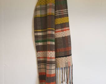 Hand woven lambswool scarf