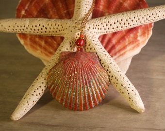 Sea Shell Necklace – Beach Jewelry - Shell Pendant - Beach Vacation - Spring Break - Scallop Shell - Mermaid - Real Seashell