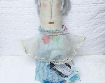 Primitive Folderol DOLL - Painted Prim Folderol - Womens Gift - Primitive Folk Art - Gift for Her - Soft Sculpture - Prim Art