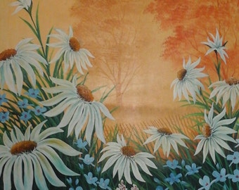 Robert Fox signed original oil painting daisies