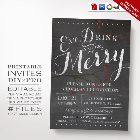 Electronic Christmas Invitation Templates 5