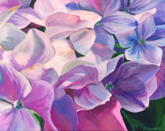 Hydrangea blossom flower print
