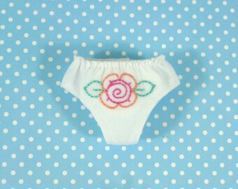 Big Pink and Orange Flower Panties for Neo Blythe Dolls