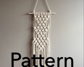 TRIPLE ARTEMIS Macramé Pattern Beginner//pdf DIY Wall Hanging Beginner Basic Instructions Macrame Fiber Arts Pattern Only