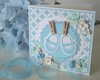 Baby boy greeting card, Baby boy expecting card, Baby boy card, Card for baby boy, Welcome baby boy card, Newborn card, Baby boy shoes