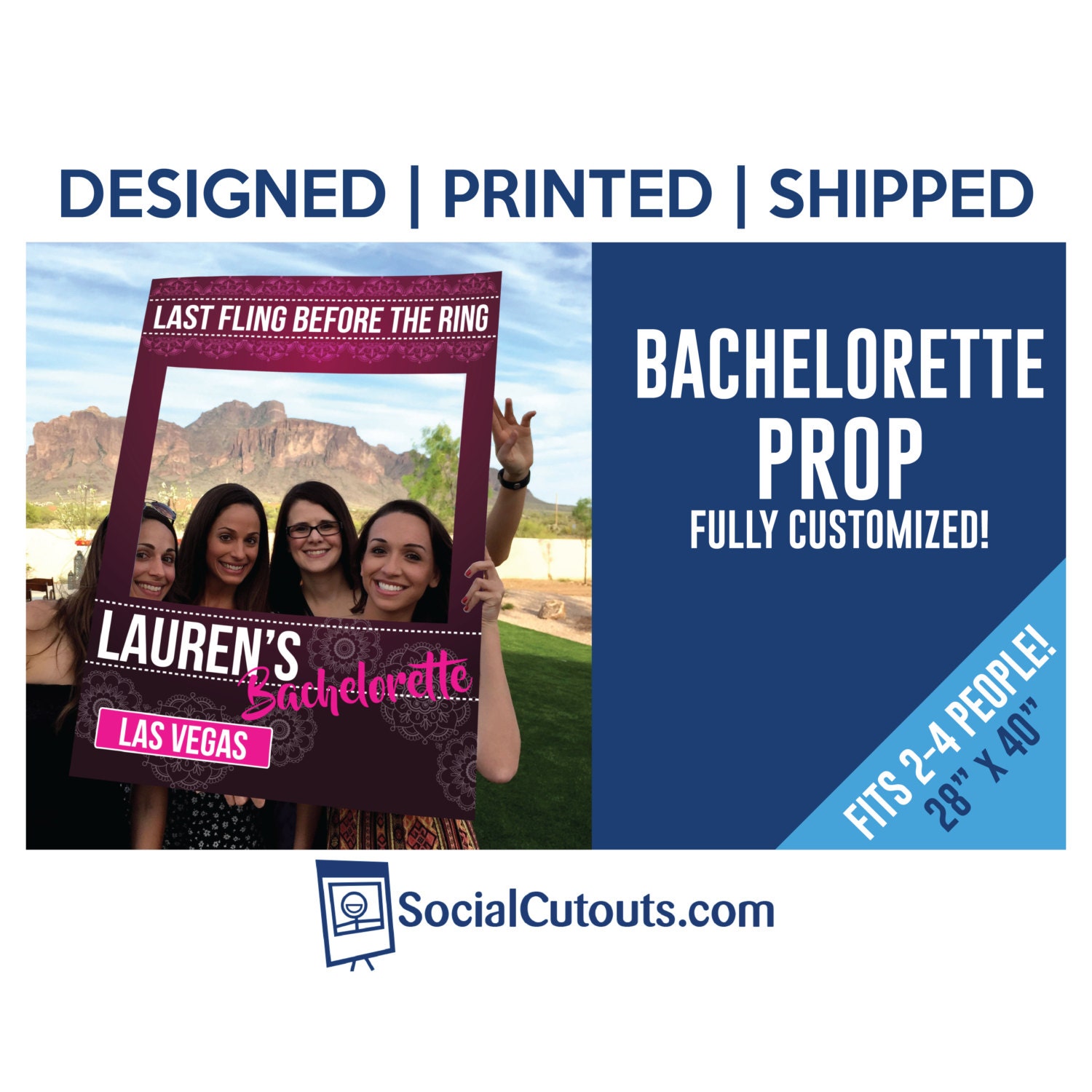 Bachelorette Party Style Prop Cutout Frame perfect DIY