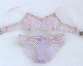 PRE-ORDER Underwear lingerie bra for bjd MSD Minifee, Ellowyne Wilde, Dollmore Fashion doll 16"