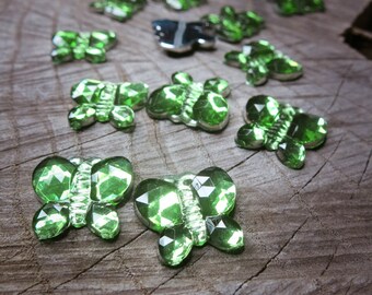 Green Butterfly Applique ~14 pieces #100520