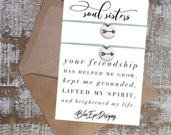 Soul Sister bracelet - Soul Sister gift - Soul Sister jewelry - BFF bracelet - Bracelet set - Friendship bracelet - Best friend bracelet