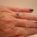 SALE - Champagne Princess-Cut Diamond Halo Engagement Wedding Ring promise ring Birthstone April White Gold gift for her
