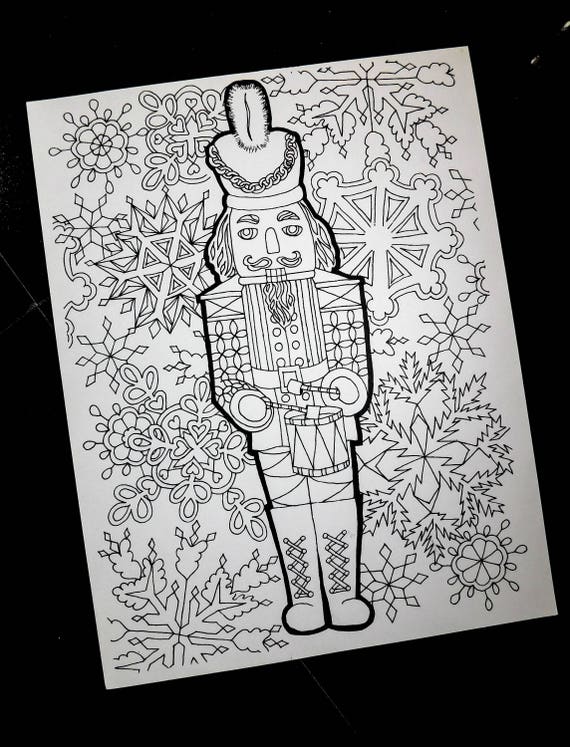 Christmas nutcracker coloring pages snowflakes printable