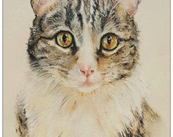 Bumper The Rescue Cat Folded Note Card & Envelope