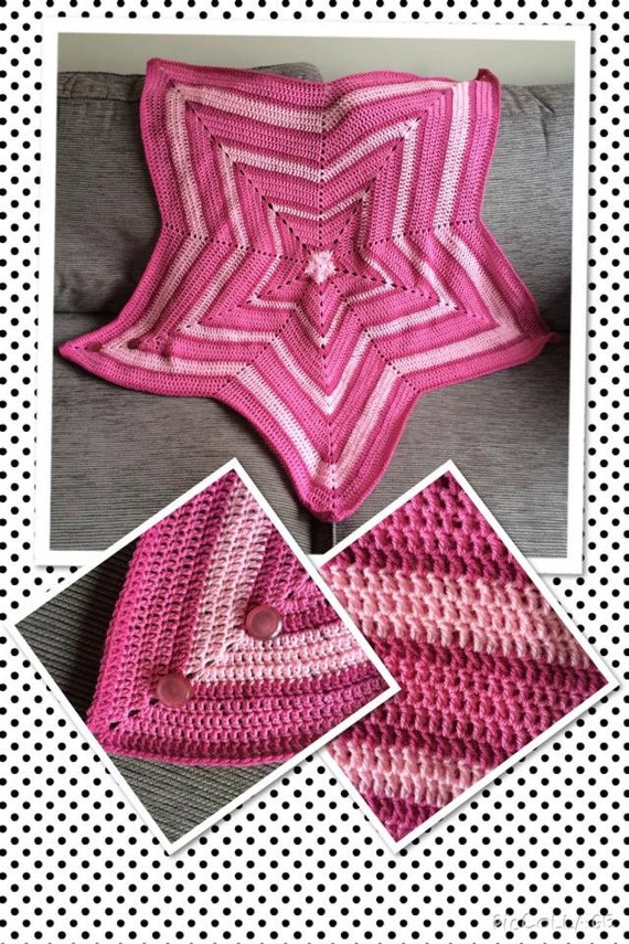 5 point star crochet blanket