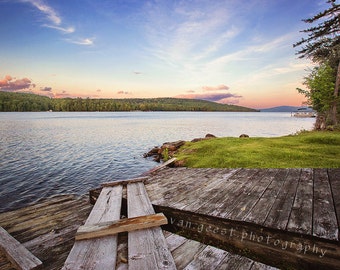Old Dock at Sunset in Rangeley Maine