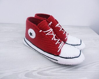 Crochet Shoes Crochet slippers Crochet Sneakers Knitted slippers, Slippers crochet, House shoes, Hand knit slippers, Adult slippers,