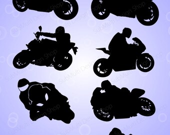 racing bike silhouette / motorbike silhouette / sports bike silhouette / SVG Cutting Templates / SVG / EPs / DXf /JPG /PNg /commerical use