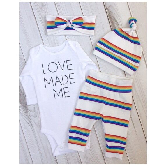 Rainbow baby rainbow going home outfit hospital outfit