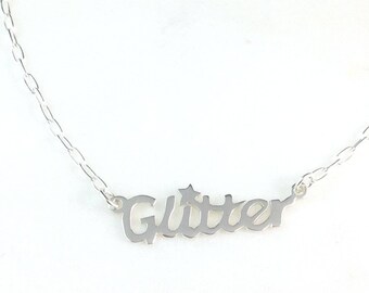Glitter silver necklace #makeforgood