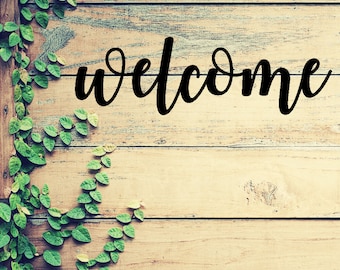 Fun Welcome Metal Wall Art (C31)