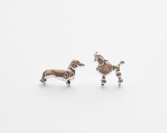 Dachshund Earrings, Dog Earrings, Poodle Studs, Dachshund Stud Earrings, Weiner Dog Earrings, Dog Jewelry, Dachshund Jewelry, Dachshund Gift