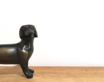 Brass Dachshund Figurine