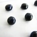 Blue ball buttons, Navy blue buttons on vintage button cards, Corozo buttons for blouses, 7 mm, UNUSED!!