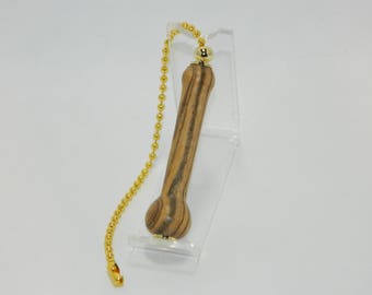 Light or Fan Pull 24kt in Zebrawood