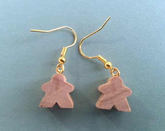 Mini Carcassonne Meeple Earrings