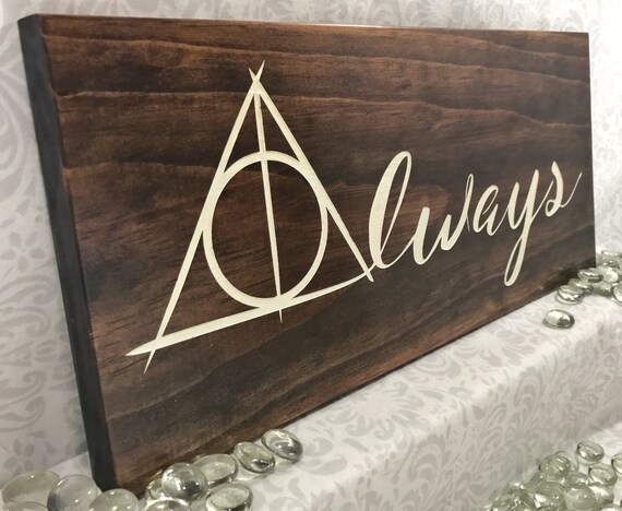 Harry Potter Inspired Engraved Always Sign Deathly Hallows