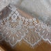 Soft French Lace, Ivory Chantilly Lace, One Side Scalloped Edging Trim, Bridal Veils Lace