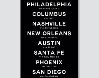 Custom Subway Sign, Street Names, Subway Sign, Favorite Cities Places, Custom Subway Wall Art, Travel Gift