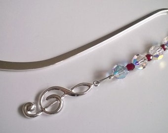 Music Teacher, Music Bookmark, Music Note Treble Clef, Music Lover Gift Idea, Piano Gifts