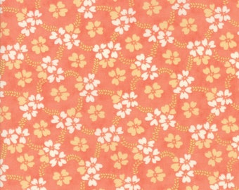 Ella and Ollie - Daisy Rings in Apricot: sku 20302-12 cotton quilting fabric by Fig Tree and Co. for Moda Fabrics