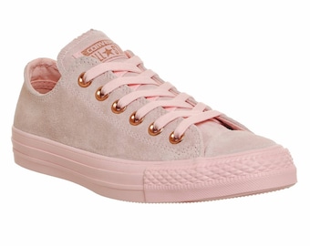 pink suede converse rose gold