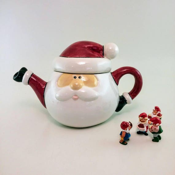 Christmas Teapot Santa Claus Teapot Festive Teapot