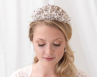 Swarovski Crystal Tiara, Crystal Bridal Crown, Rhinestone Wedding Tiara, Bridal Headpiece, Wedding Headpiece, Bridal Hair Accessory~TI-3299