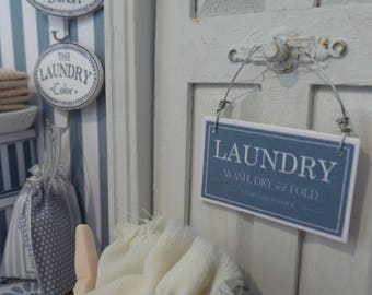 DOLLHOUSE LAUNDRY PLAQUE