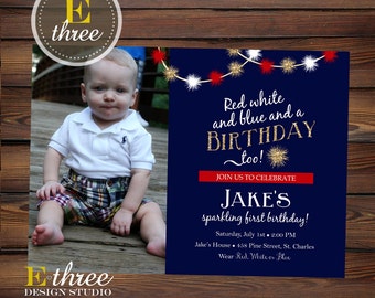 fourth of july birthday invitations
